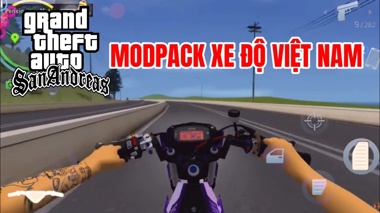 Cách Tải Game GTA San Mod Xe Độ Việt Nam Trên Android #1 | Dowload Mod Pack Malaysia Exciter 155 VVA Mới Nhất