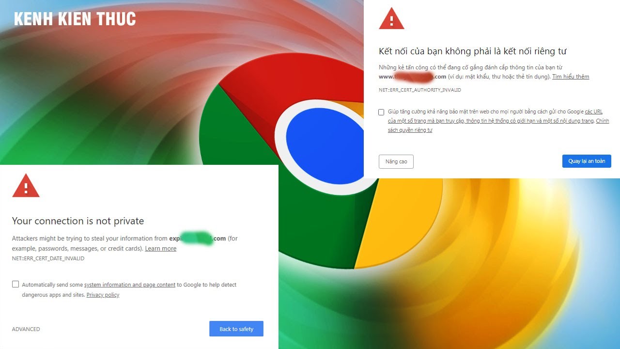 Cách sửa lỗi "Kết nối của bạn không phải là kết nối riêng tư" trên Google Chrome/Cốc Cốc | KKT Mới Nhất