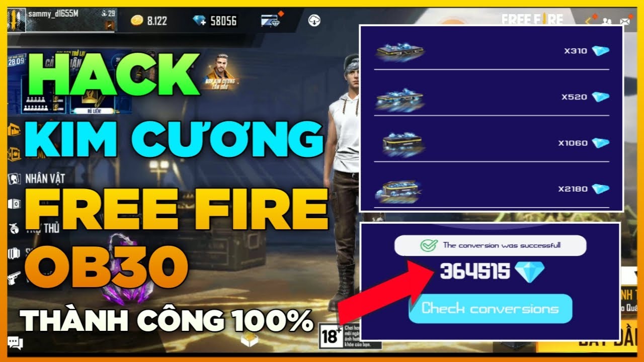 Cách Tải Ứng Dụng HACK Kim Cương Free Fire Mới Nhất 2022 OB32 – 1 Bước Thành Công 100% Mới Nhất