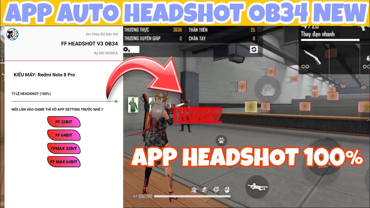 Hướng Dẫn Cài App Bắn Auto Headshot Free Fire OB34 | MENU TIẾNG VIỆT CHO ANDROID Mới Nhất